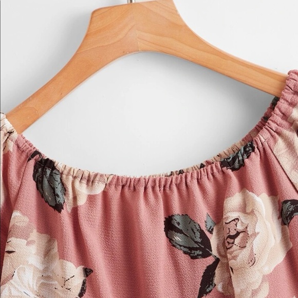 🤩HP🤩🌷$3for$30🌷 Dusty  pink floral blouse - Picture 4 of 6